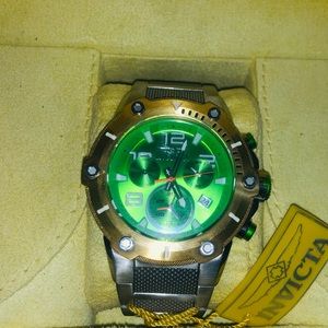 Invicta Swiss Chronograph W Flame-Fusion Crystal